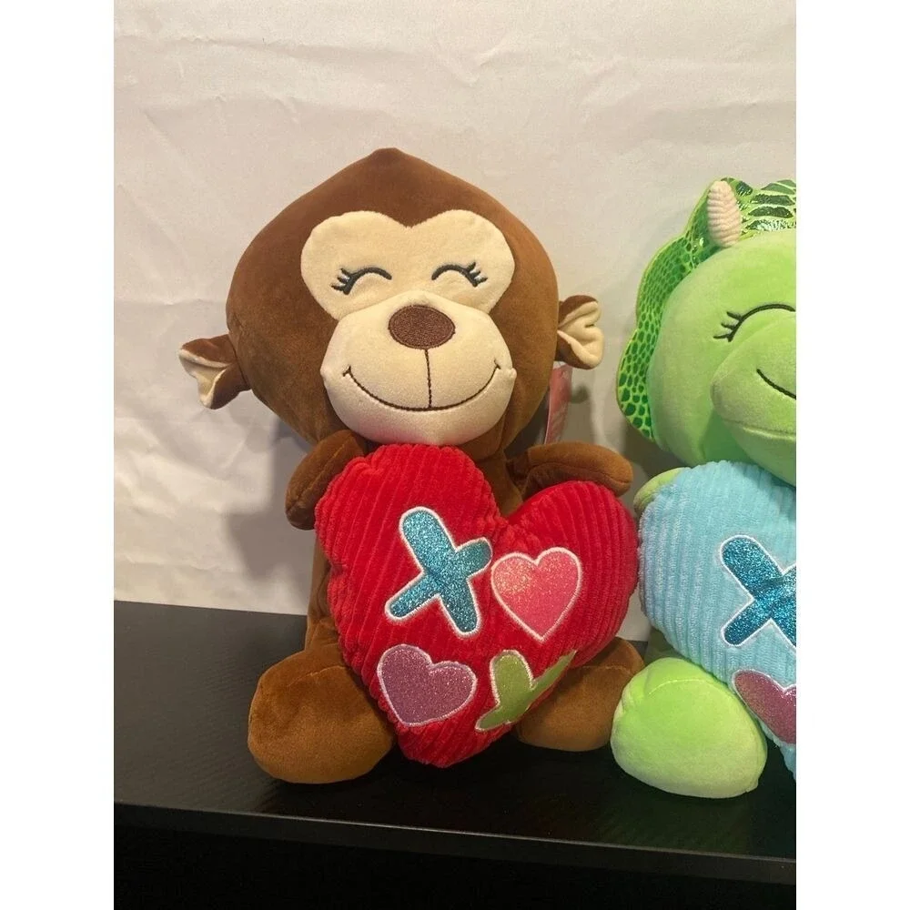 Bundle of 2 LOVE Plush - Monkey &‎ Dinosaur